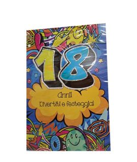 Biglietto 18 anni con nuvola arancione