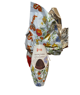 Uovo STREGA di cioccolato fondente con granella di croccante