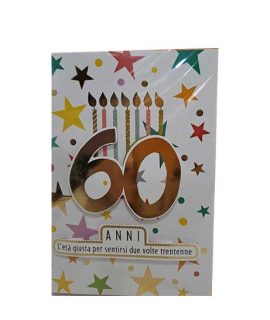 Biglietto 60 anni con candeline
