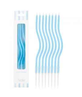 8 Candeline Curly 12.5 cm CELESTE