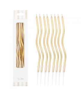 8 Candeline Curly 12.5 cm ORO