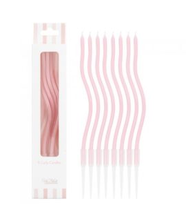 8 Candeline Curly 12.5 cm ROSA