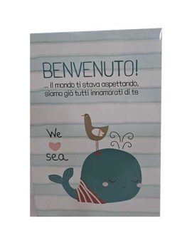 Biglietto Nascita con balena