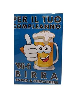 Biglietto compleanno con boccale di birra