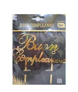 Topper ORO Buon Compleanno