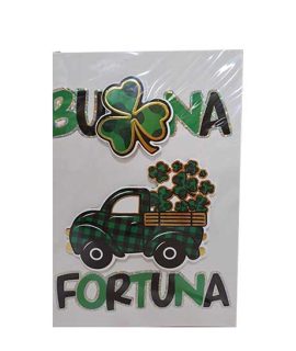 Biglietto Buona Fortuna con trifogli
