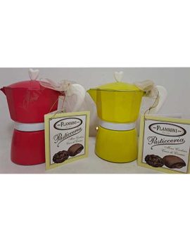 Caffettiera con pasticceria assortita Flamigni