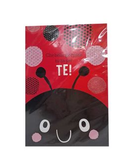 Biglietto auguri generico con COCCINELLA