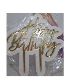 Topper Happy Birthday ORO