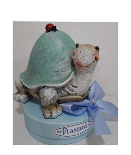 Tartaruga e coccinella in resina con ovetti confettati FLAMIGNI