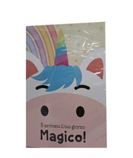 Biglietto auguri generico con UNICORNO
