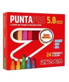 Pennarelli Punta Pro 5.8 Jumbo SEVEN da 24 pz