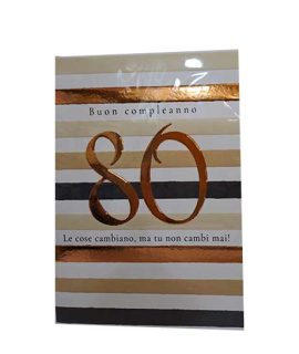 Biglietto 80 anni a righe