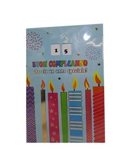 Biglietto Buon compleanno con rotella