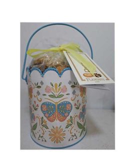 Secchiello FARFALLE FLAMIGNI con 300 gr di pasticceria assortita
