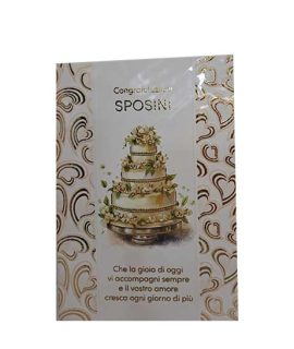Biglietto matrimonio con torta