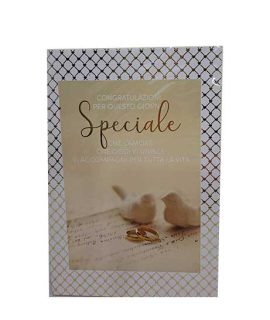 Biglietto matrimonio con uccellini