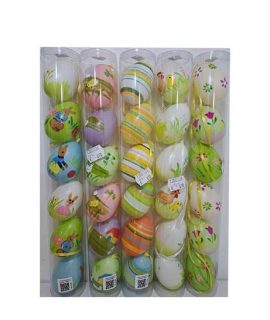 Tubo 6 uova decorative da appendere
