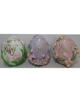 Uovo decorativo in resina HAPPY EASTER