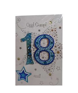 Biglietto 18 anni talking celeste con stella