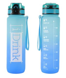 Borraccia Motivazionale in Tritan Azzurra e Blu 750 ml