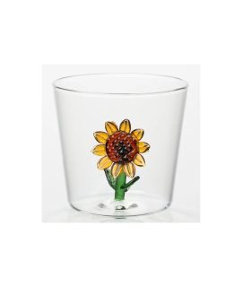 Bicchiere I-TOTAL in vetro con GIRASOLE