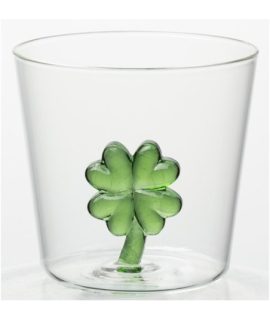 Bicchiere I-TOTAL in vetro con QUADRIFOGLIO