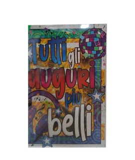 Biglietto auguri con pagina glitterata 1
