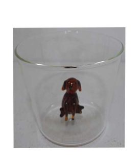 Bicchiere I-TOTAL in vetro con CANE
