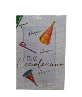Biglietto compleanno con cappellini