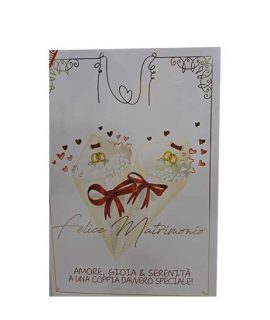 Biglietto matrimonio con coni gettariso
