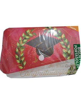 Biglietto Laurea con bottone CORONA D'ALLORO