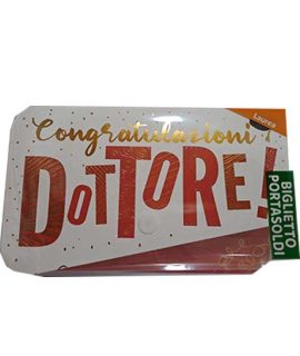 Biglietto Laurea con bottone DOTTORE