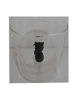 Bicchiere I-TOTAL in vetro con GATTO NERO