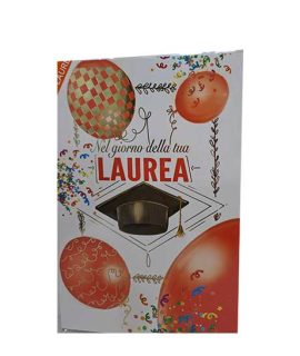 Biglietto Laurea con palloncini