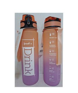 Borraccia Motivazionale in Tritan Arancione e Lilla 1000 ml