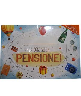 Biglietto PENSIONE con valigia....