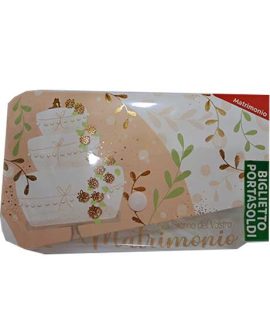 Biglietto Matrimonio con bottone con TORTA