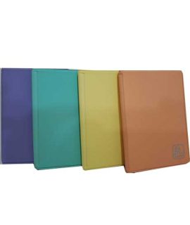 Portacard a libro 14 tasche colori pastello