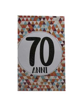 Biglietto 70 anni con triangoli