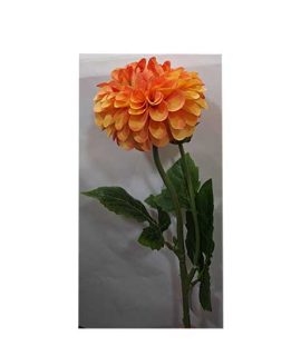 Dalia artificiale con foglie sfumata arancione