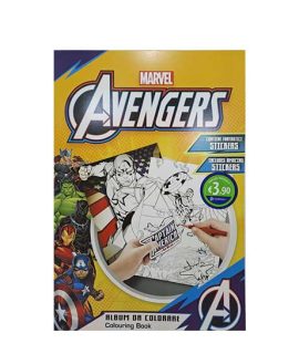 Libro da colorare con stickers AVENGERS