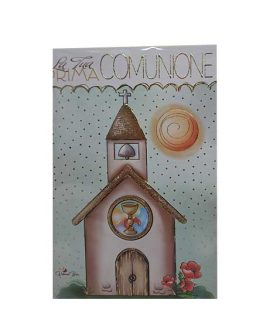 Biglietto COMUNIONE con chiesa