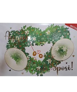 Biglietto matrimonio con cuore di fiori