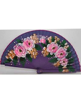 Ventaglio viola con fiori