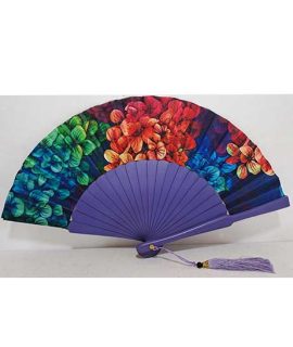 Ventaglio in SETA con fiori colorati