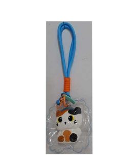 Ciondolo portachiavi Anti-stress Squeeze Jellypop GATTO CON ORECCHIE COLORATE I-TOTAL