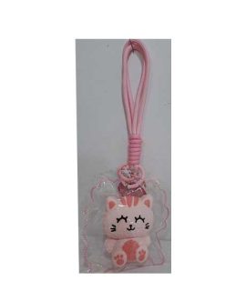 Ciondolo portachiavi Anti-stress Squeeze Jellypop GATTO ROSA I-TOTAL