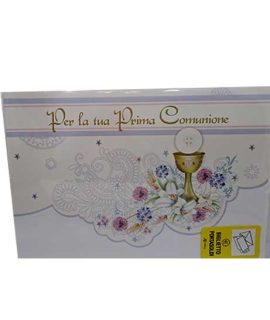 Biglietto COMUNIONE portasoldi con calice
