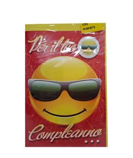 Biglietto compleanno con magnete SMILE